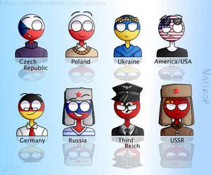 all country humans characters.
